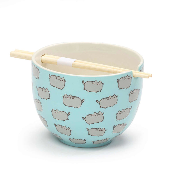 Pusheen Rice Bowl with Chopsticks