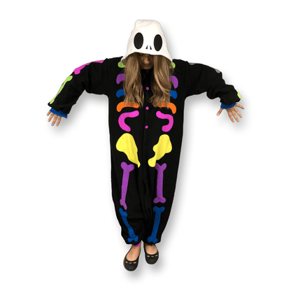 Colorful Skeleton Kigurumi - skeleton onesie pajamas for adults