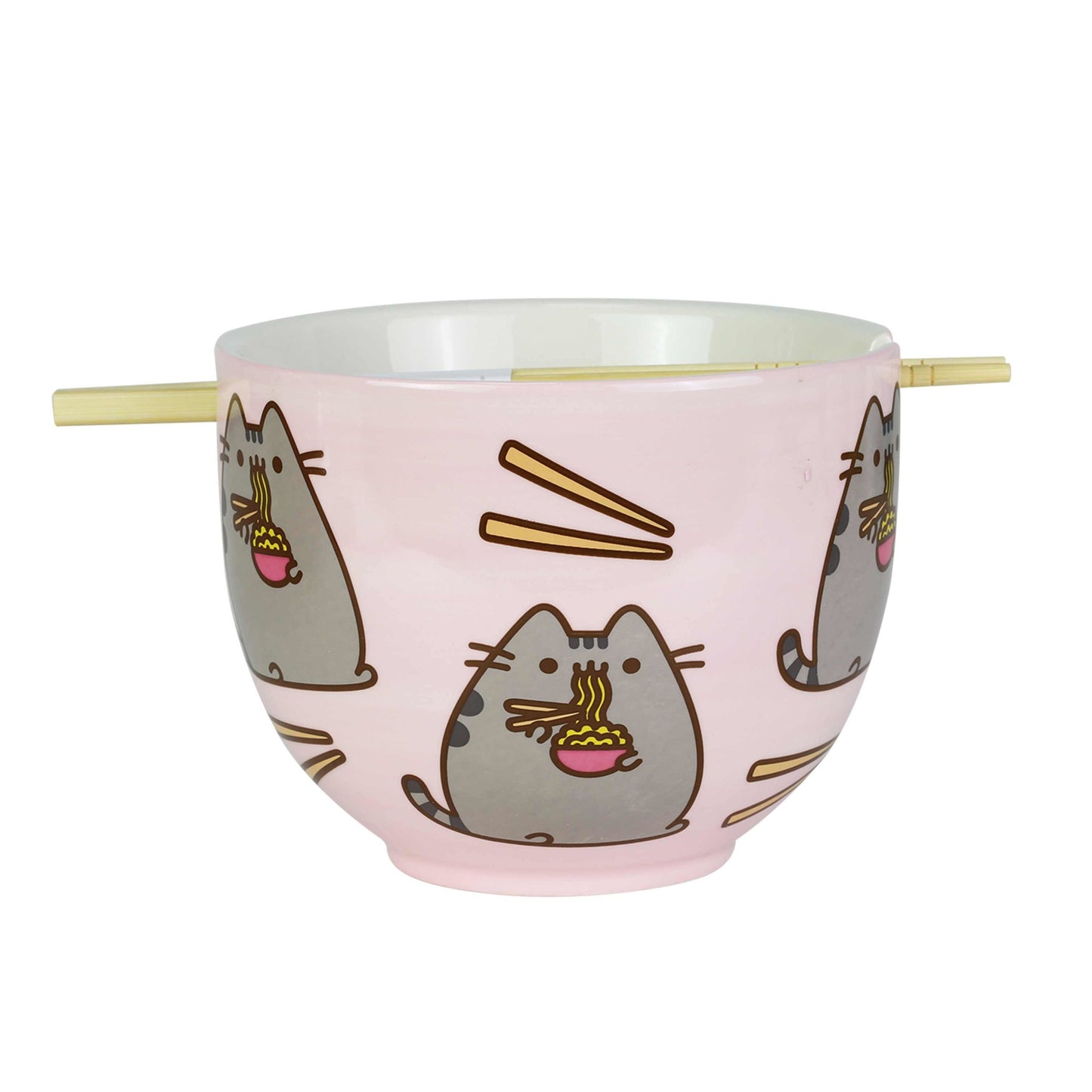 Pusheen Ramen Bowl with Chopsticks