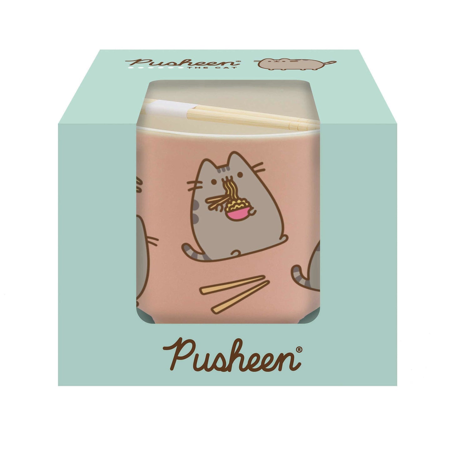 Pusheen Ramen Bowl with Chopsticks