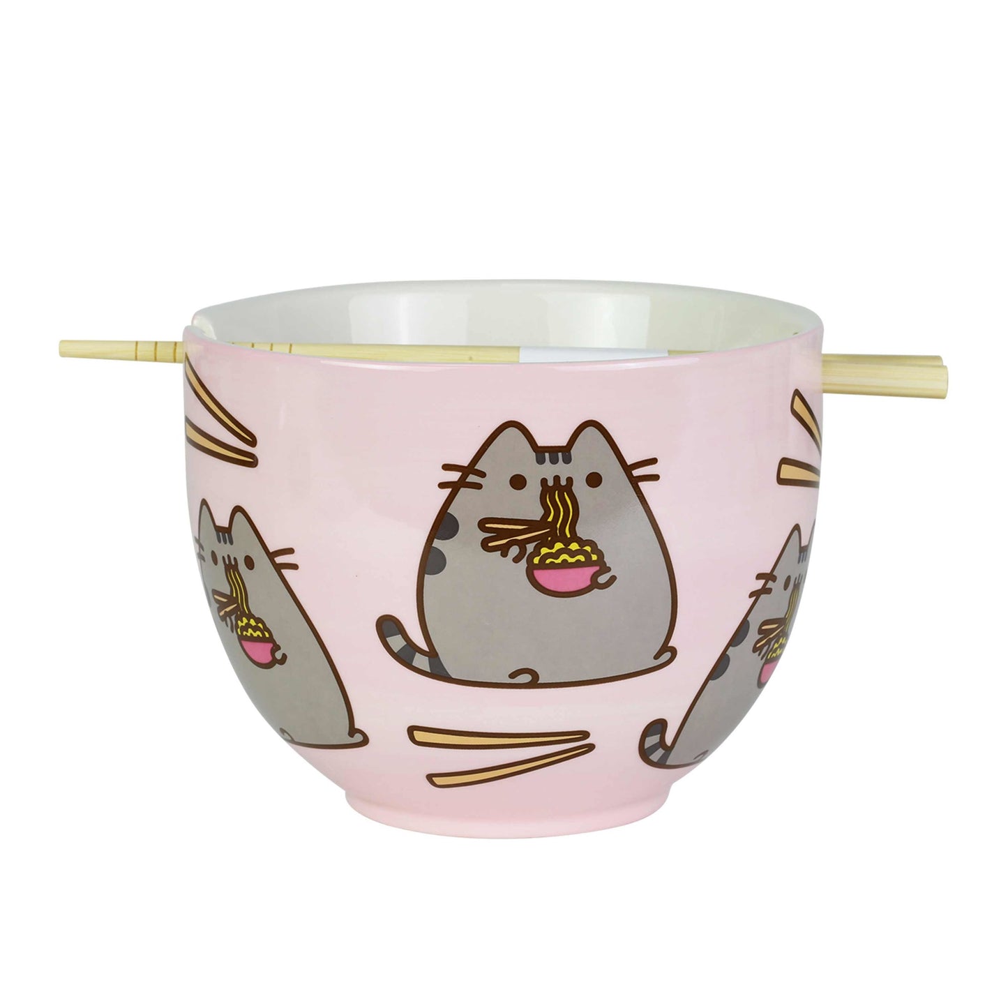 Pusheen Ramen Bowl with Chopsticks