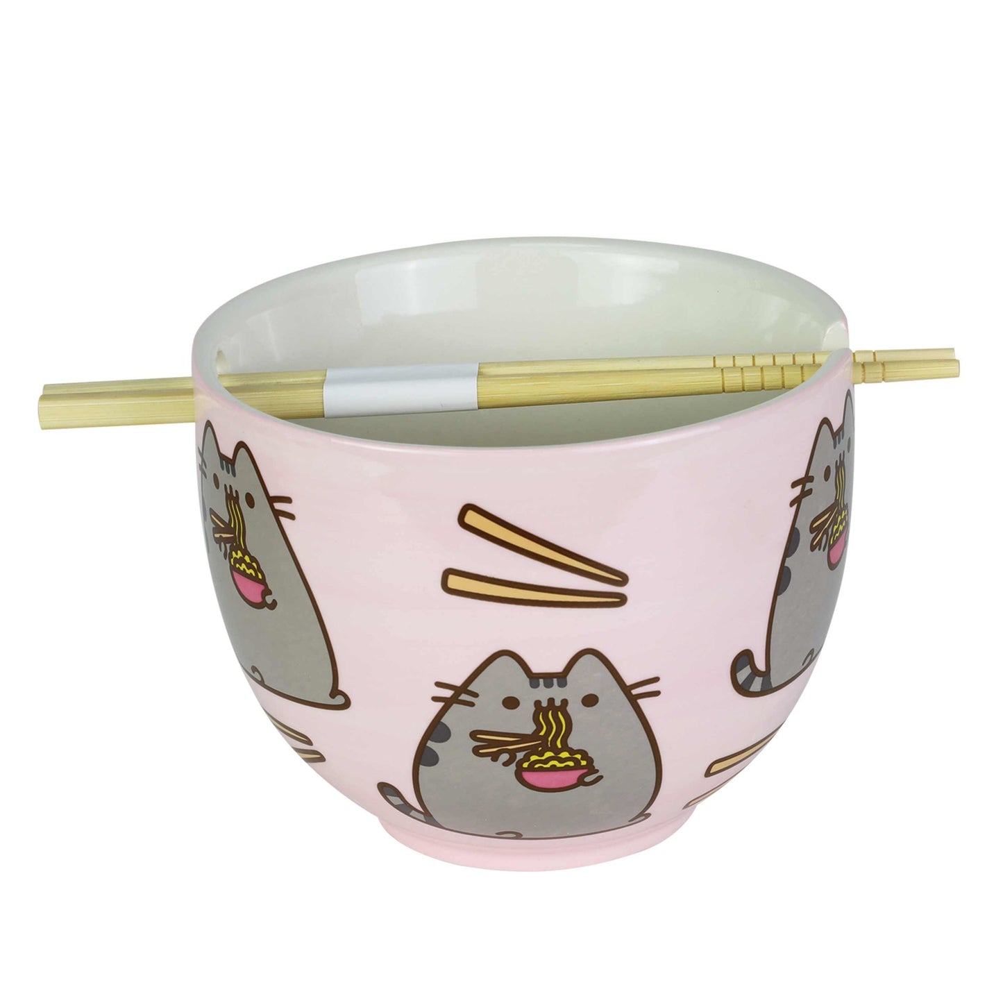 Pusheen Ramen Bowl with Chopsticks