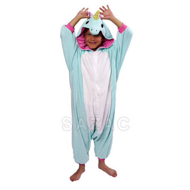 Blue Unicorn Kid Kigurumi, Unicorn Costume for Kids