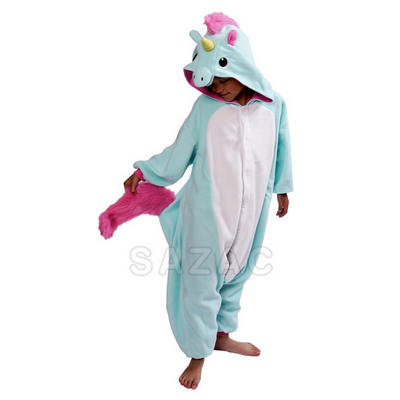 Blue Unicorn Kid Kigurumi, Unicorn Costume for Kids