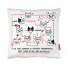 Kitten Diagram Cushion Cover / Pillow Case - Kutame
