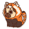 Red Panda Puglie Pug Sticker - Sticker - Die Cut